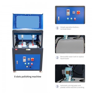 8 Head Automatic Polishing Machine for iWatch iPhone Samsung Huawei Googel LCD Scratch Removing with Counterweight Molds