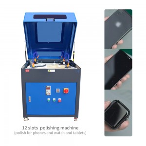 Jiutu Newest 12 Slots Built-In Air Compressor Mobile Phone Screen Polishing Machine For Scratch Removal