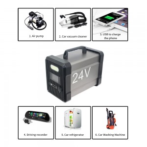 OEM Manufacturer Lcd Separator Machine - 24-Volt Car Battery Charger Automotive Portable Car Jumper Starter Lithium Battery Booster Jiutu – Jiutu