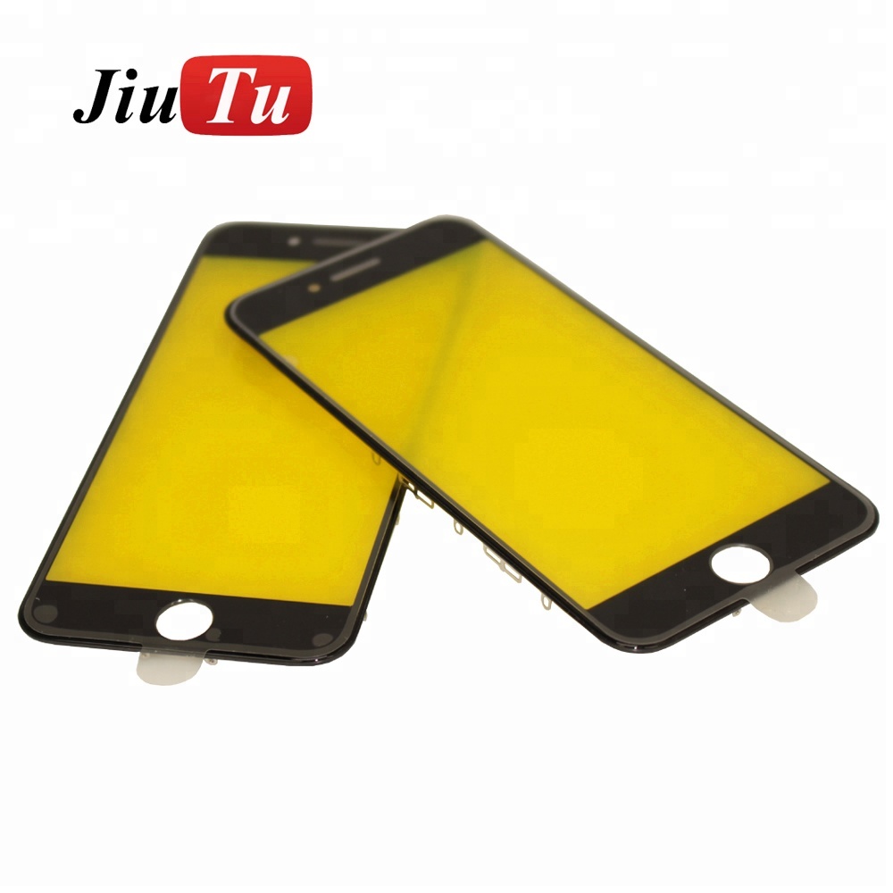 Hot-selling Glass With Frame Cold Press -<br />
 Mobile Phone Replacement Spare Parts Touch Screen Display Cold Press Front Glass Lens with Frame for iPhone 7 /7plus - Jiutu