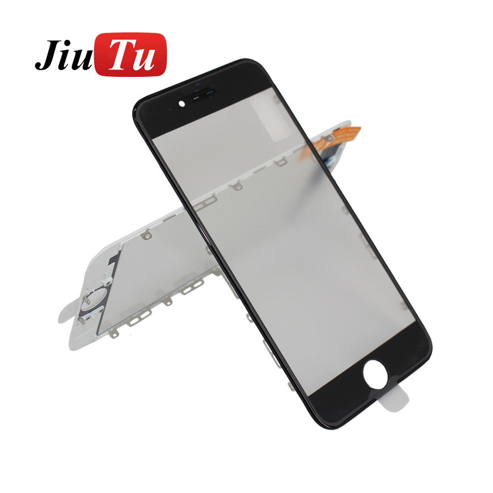 Cold Press Replacement LCD Front Touch Screen Glass Outer Lens With frame OCA Film For iPhone 8G
