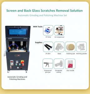 2 Working Station For Phone Screen Front Back Glass Refurbish By Grinding Polishing Machine Scratch Removal