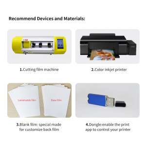 Jiutu Dongle Print Box For Back Cover Protective Blank Film Picture Photo DIY Printing Mobile Phone Rear Sheet Patterns Marking