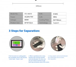Mini Desktop -185 Degree Edge Phone Repair Machines LCD Separator Jiutu Freezer Separating Machine